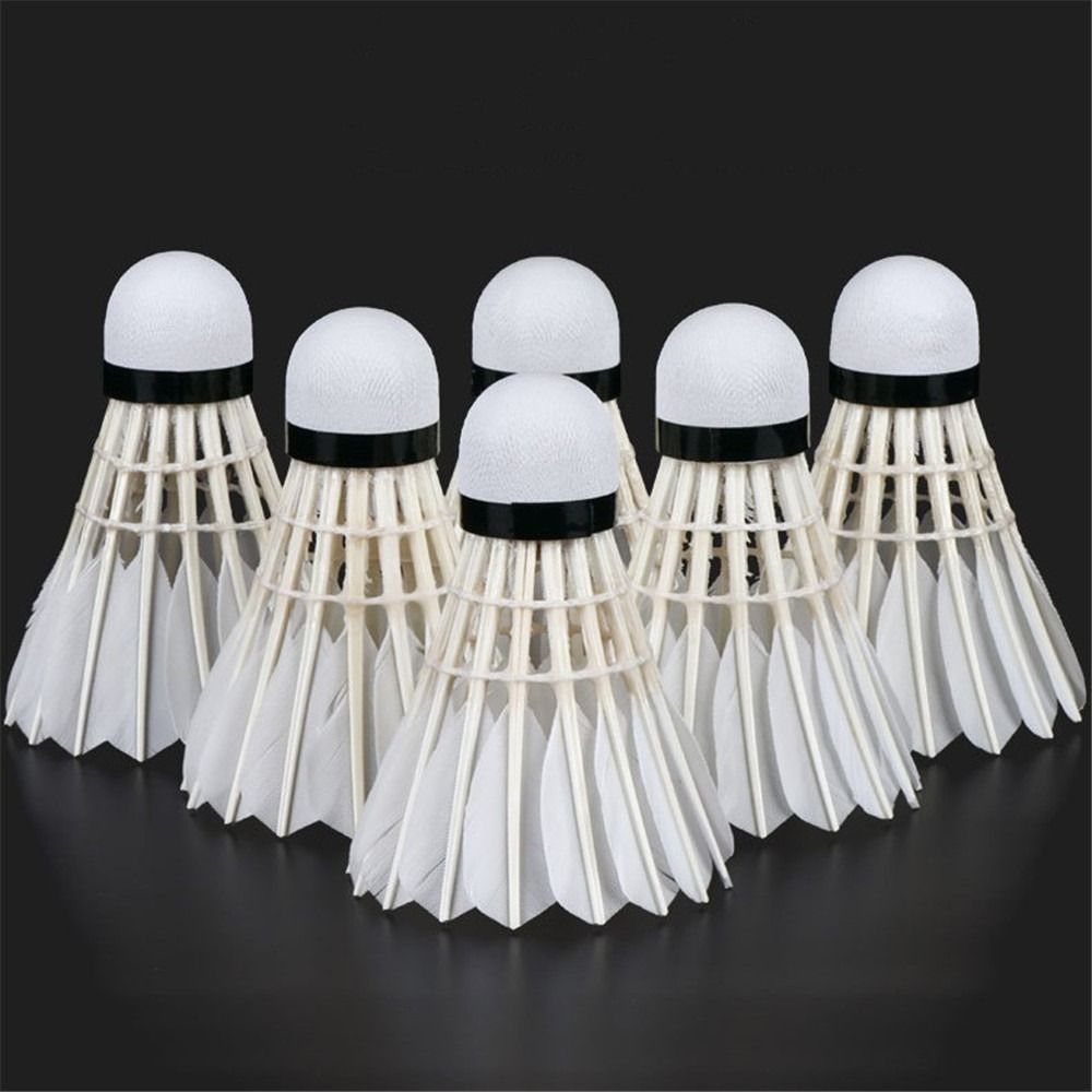 Feather Shuttlecock - 3/6/12Pcs New White Badminton Shuttlecock Professional
